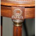 19TH CENTURY FRENCH EMPIRE MAHOGANY JARDINIERE BUST POT STAND LEATHER TOP BRASS   183364330300